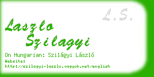laszlo szilagyi business card