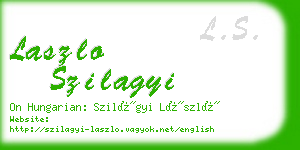 laszlo szilagyi business card